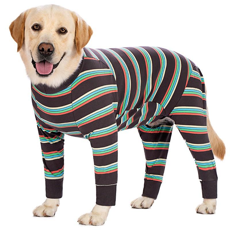 Large Dog Full-Body Jumpsuit Golden Retriever Labradoodle Samoyed Cotton Pet Apparel Lightweight Belly Protection
