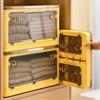 Large Capacity Storage Box Foldable Closet Organizer Stackable Sundries Organizer with Wheels Home Storage Books Snack Toy Bin