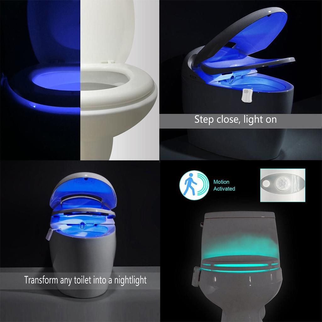 Automatic LED Motion Activated Night Light  For Toilet Seat