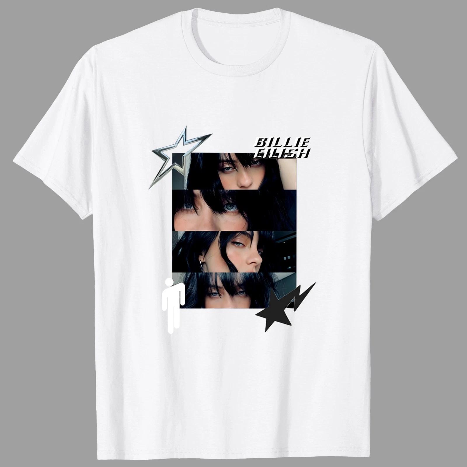 

2025 Billie Eilish Hit Me Hard Music Tour TShirt Multicolors Size S-4XL High-end Luxury Is for Both Men and Women Top Y2k Summer M