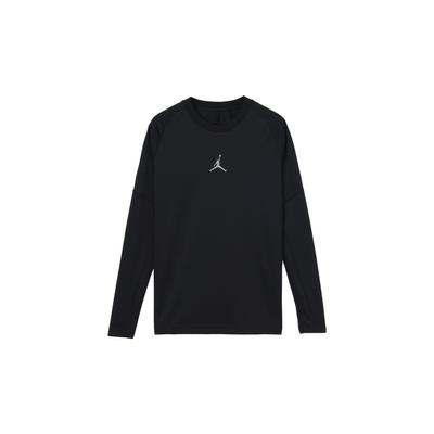Dri-Fit Logo Print Crew Neck Sports Pullover Long Sleeve T-Shirt Men Tops Black DC9740-010