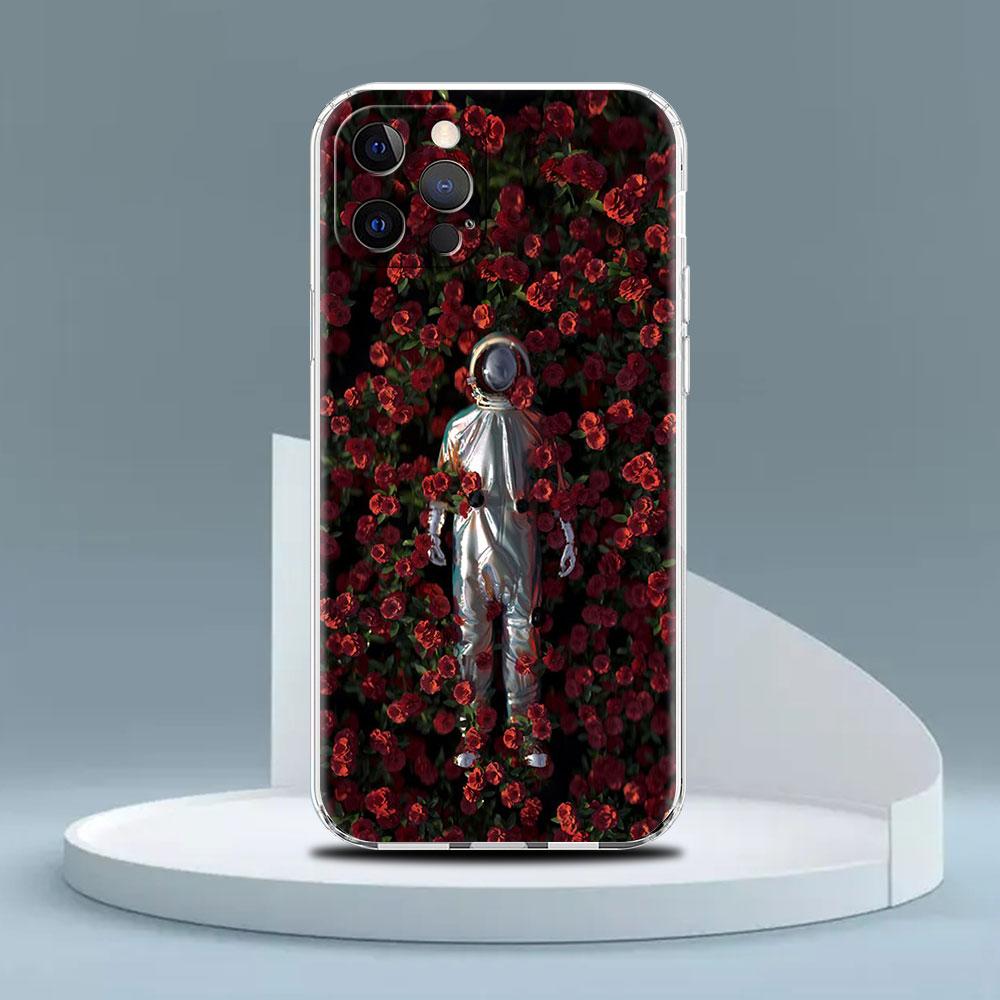 Astronauta Kosmiczna Planeta Przezroczyste Etui Na Apple iPhone 13 11 14 12 Pro 7 8 Plus XR X XS Max 6 6S 13Pro Silikonowe Etui Na Telefon