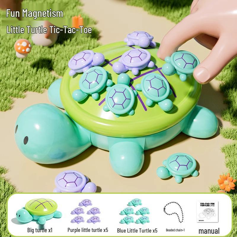 

Little Turtle Magnetic Tic-Tac-Toe Game: Fun Educational Strategy for Parent-Child Interaction