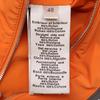 Hermes Domestic Genuine Nylon H Motif W-zip Collarless Quilted Jacket Jacket 48 Gray X orangeUsed