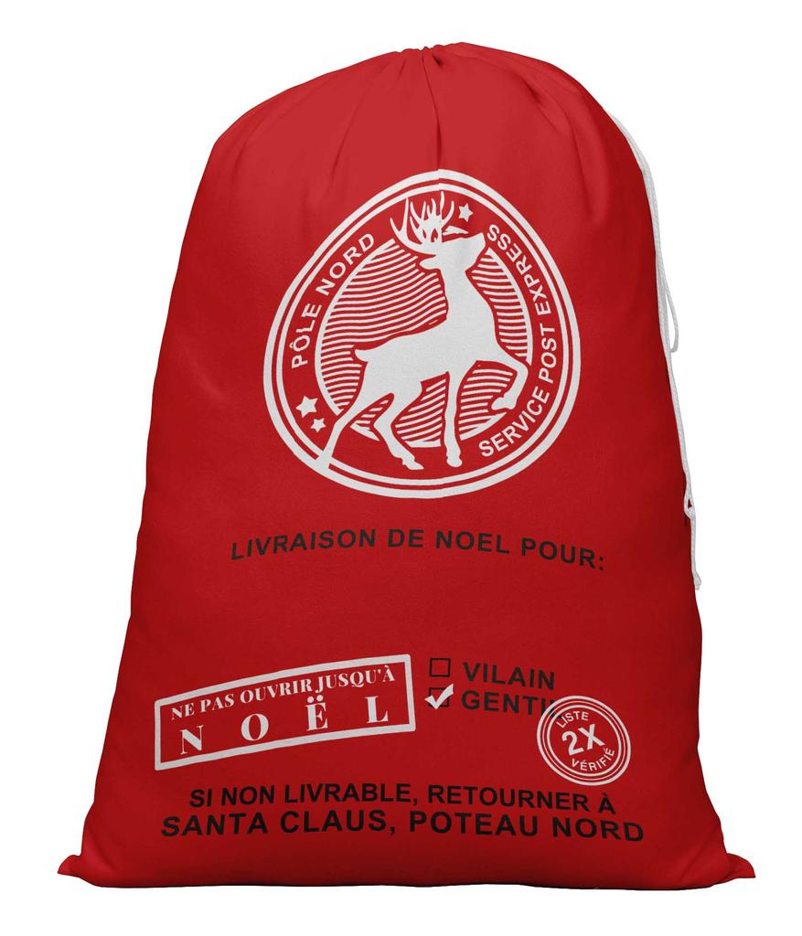 Printtoo Pack of 2 Drawstring Special Delivery Extra Large Size Christmas Sack Re-Usable Xmas Present Storage 27x20 Inch