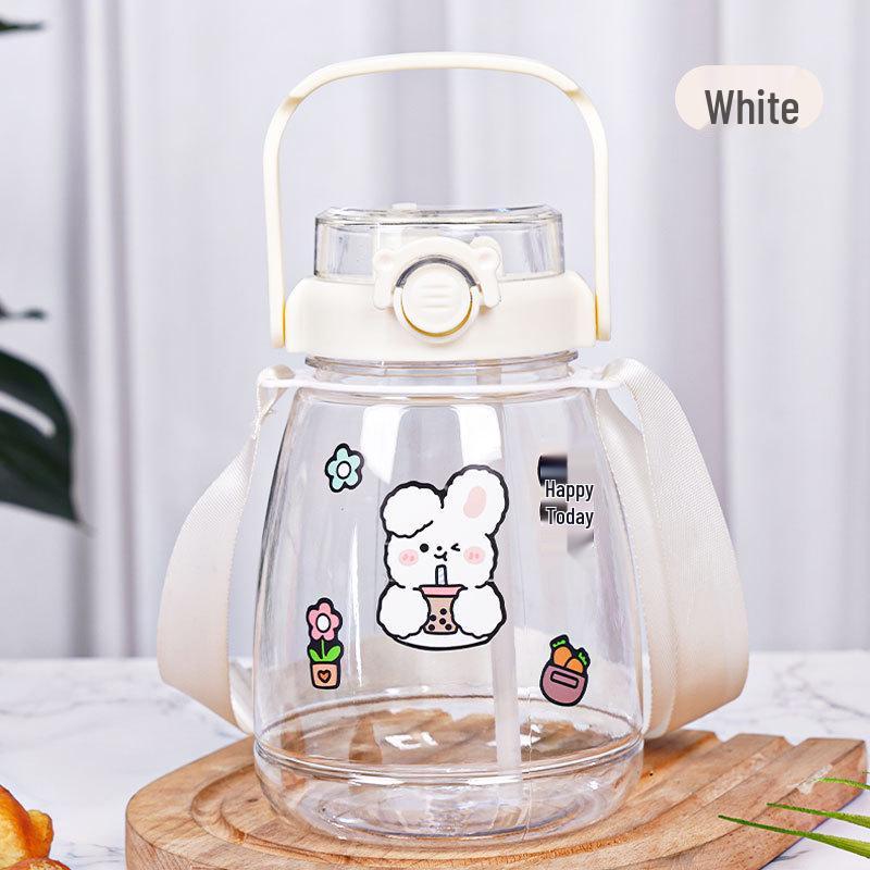 

Бутылка для воды с милым медведем большой емкости - двойное питье для детей и студентов Cup + Strap