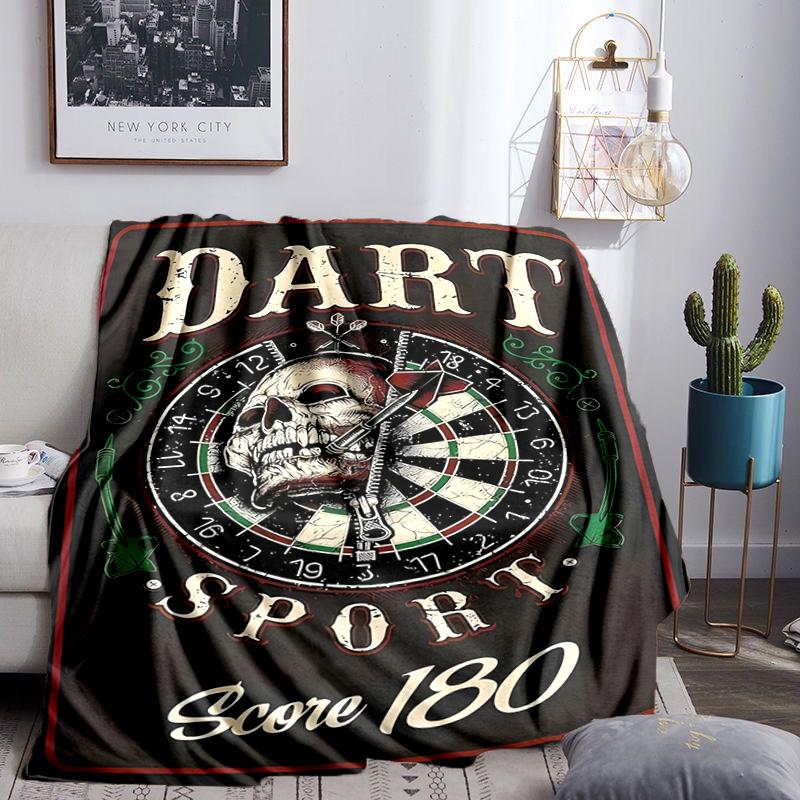 Throw Darts Printed Blanket Lightweight Flannel Bedding Blanket Perfect for Travel, Camping, Living Rooms, Offices, Sofas, Fan Christmas Gift
