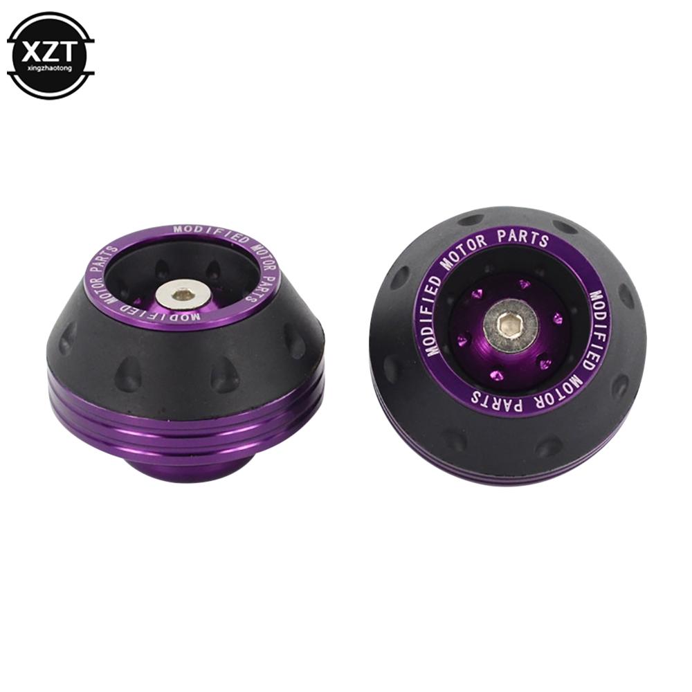 

2 шт. защита от удара мотоцикла, защитные накладки на колеса, слайдер для рамы шин для мотокросса, красочные аксессуары для мотооборудования фиолетовый