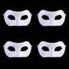 4 Pcs White Hand-Painted Halloween Face Masks Embryo Colored DIY Childrens Decorative Set