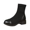 Autumn and winter new velvet warm elastic short boots women's retro non-slip fashion versatile Martin boots