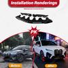 For BMW IX 2021 2022 2023 2024 2025 Automotive Front Bumper Spoiler Lip Splitter Body Aerodynamic Decoration Modification Kit