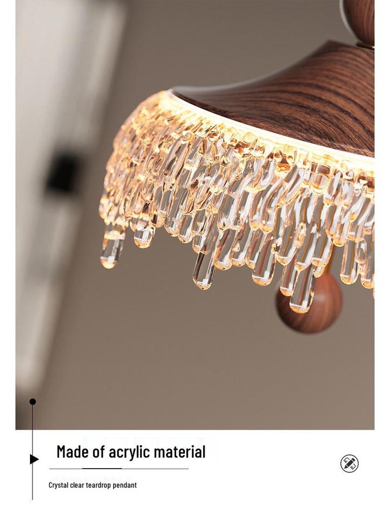 Mid-Century Style Walnut Pendant Light for Living Room, Dining Room, Hallway, Entrance, and Corridor Decor.