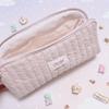 With Lanyard Pencil Bag with Zipper Pencil Pouch Blue White Stationery Bag  Portable