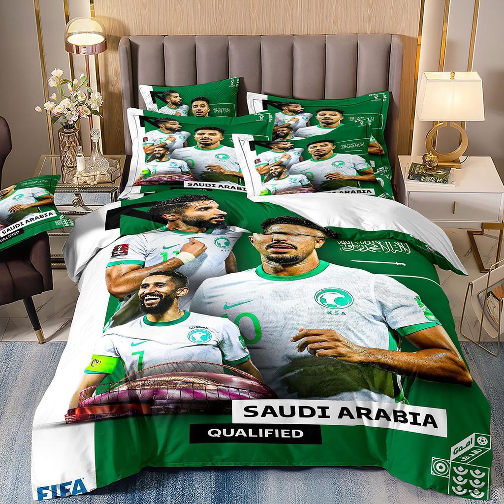 Home Textile Quilt Set Four-Piece World Cup Football 3D Printing Three-Piece Bedding