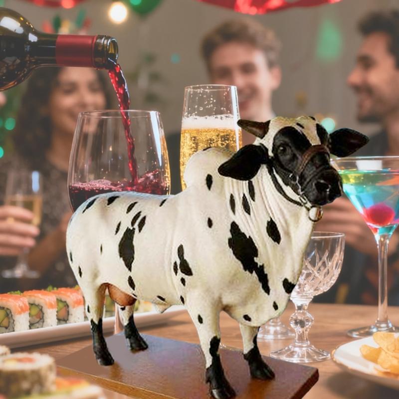 Realistisches Bullen-Design Spirituosenspender 2 Liter Fassungsvermögen Dekorative Bar-Accessoire Mit Reinem Ausgießmechanismus Dekorationen