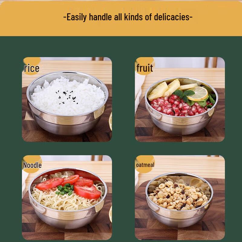 

304 Stainless Steel Double-Layer Insulated Bowl