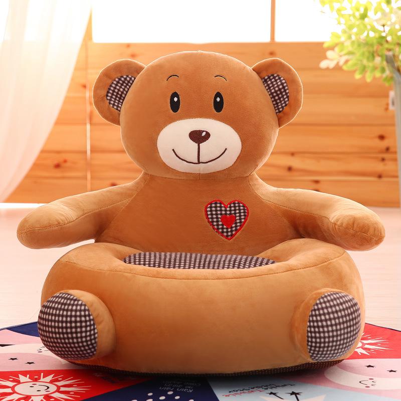 Lazy Kids' Plush Animal Sofa: Dinosaur, Giraffe, Elephant Dolls