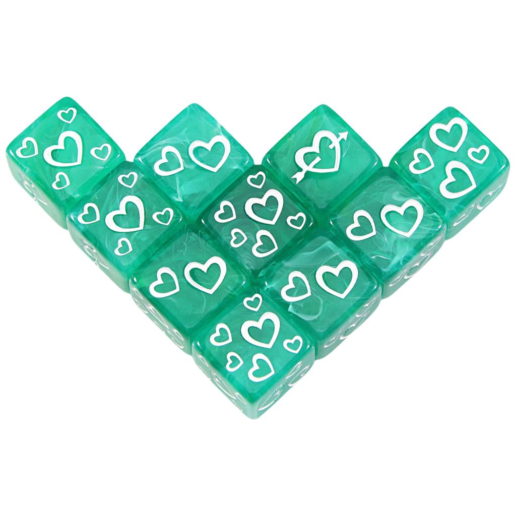 10pcs 16mm D6 Dice Funny Design for Board Game Puzzle Play Set