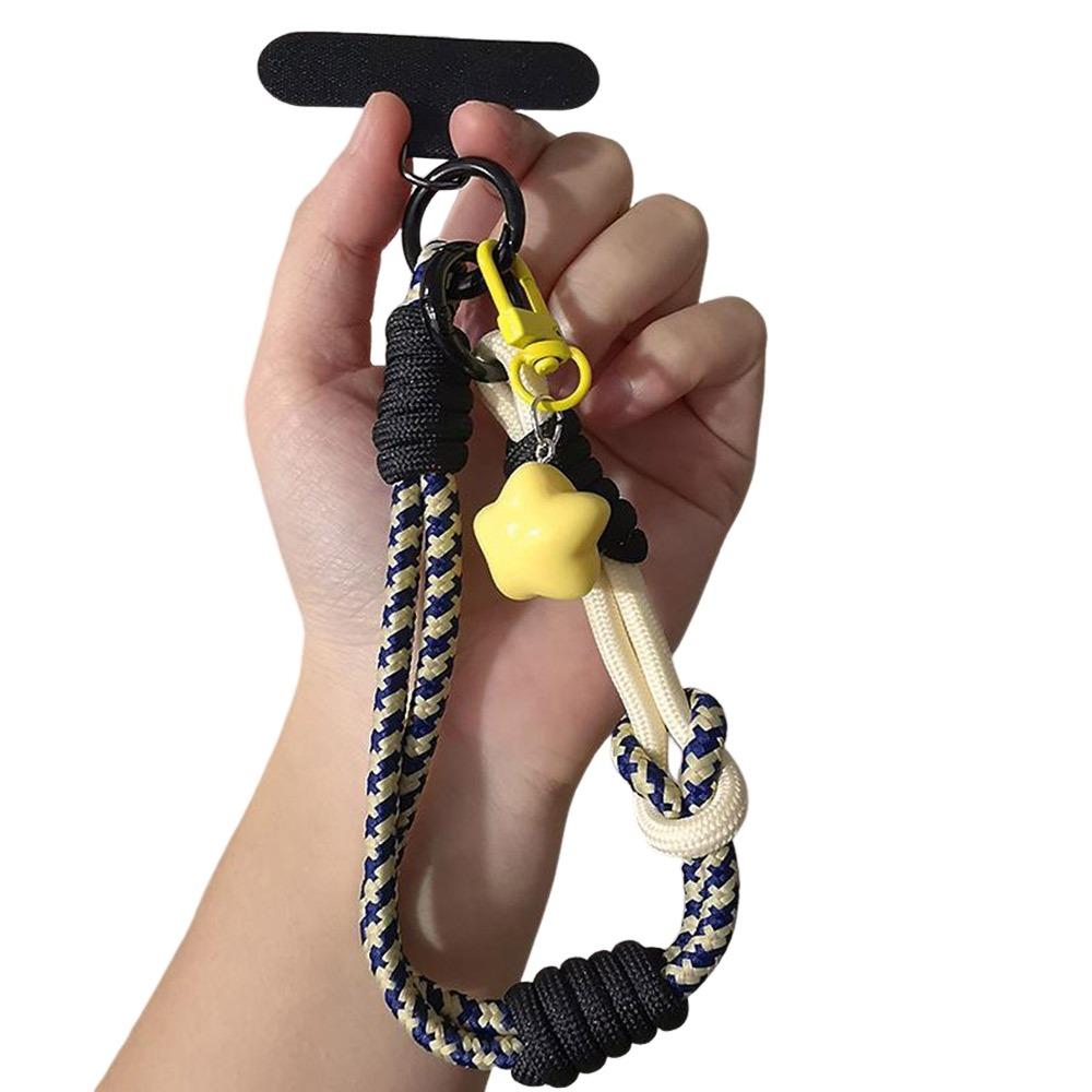 2-in-1 Woven Thumb Strap Wrist Strap Short Hand Rope Universal Phone Lanyard for Outdoor Travel