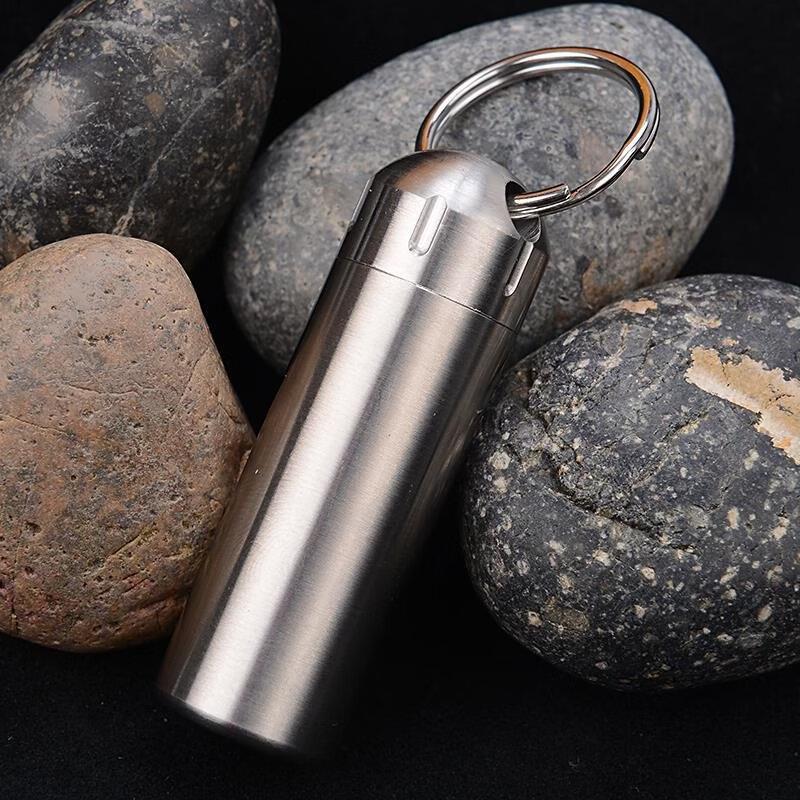 ZISIZ Portable Stainless Steel Pill Bottle