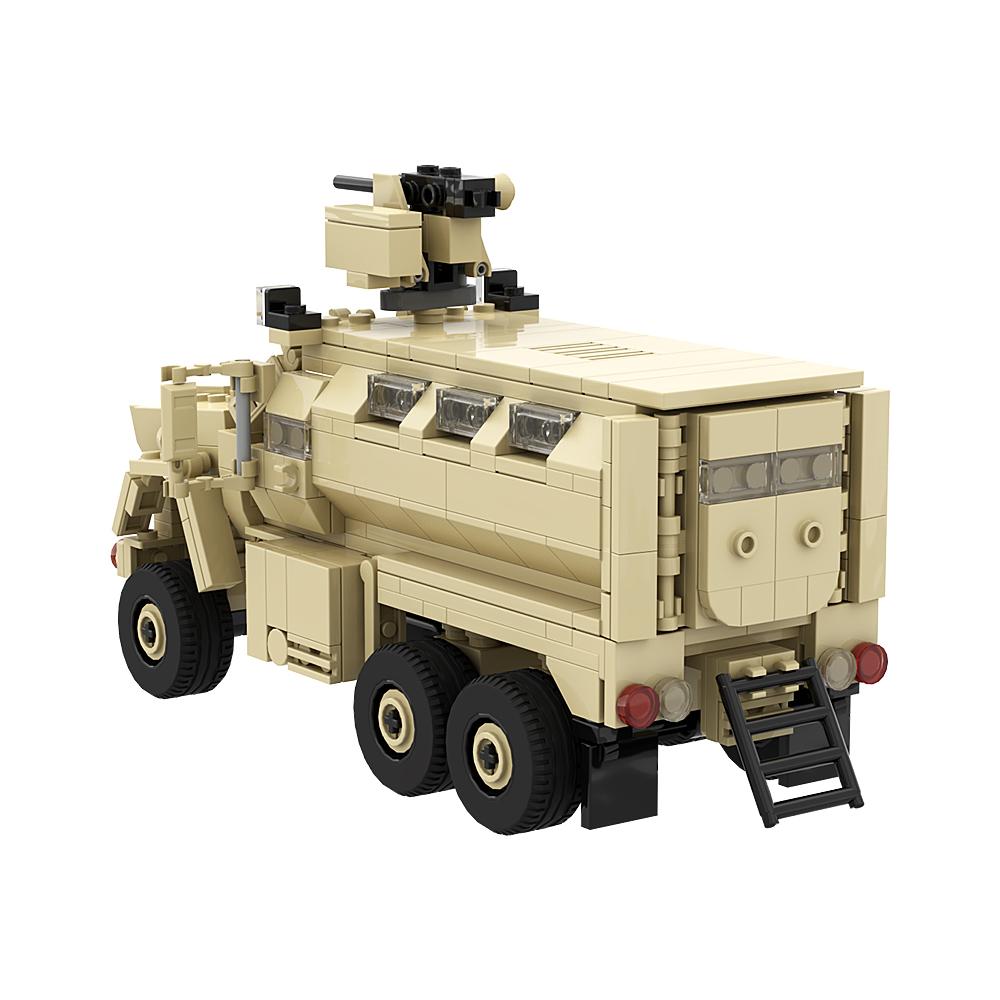 MOC Military Vehicle Serie Bricks BAE Systems Caiman W. CROWS Tank Mine-resistant Ambush Protected Building Block Toys