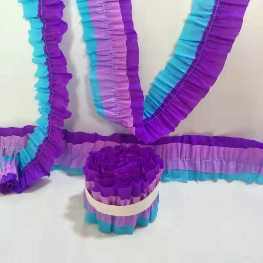 Macaron Colorful Crepe Paper Streamers Pull Flower Heart Garland Banner  Wedding Decor 02