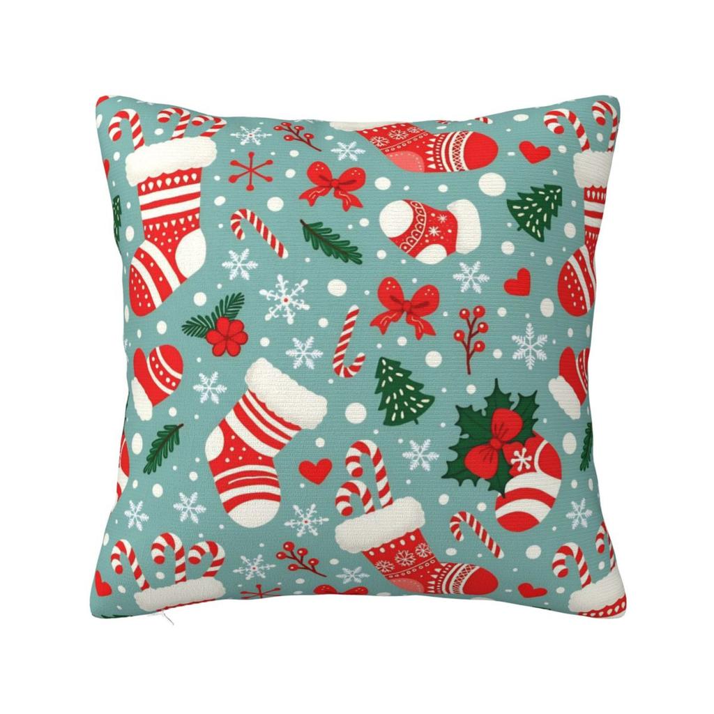 Christmas Pillow Case Cushion Cover Soft Printed Pillow Cover Novelty Pillowcases For Chair Sofa Home Decoration