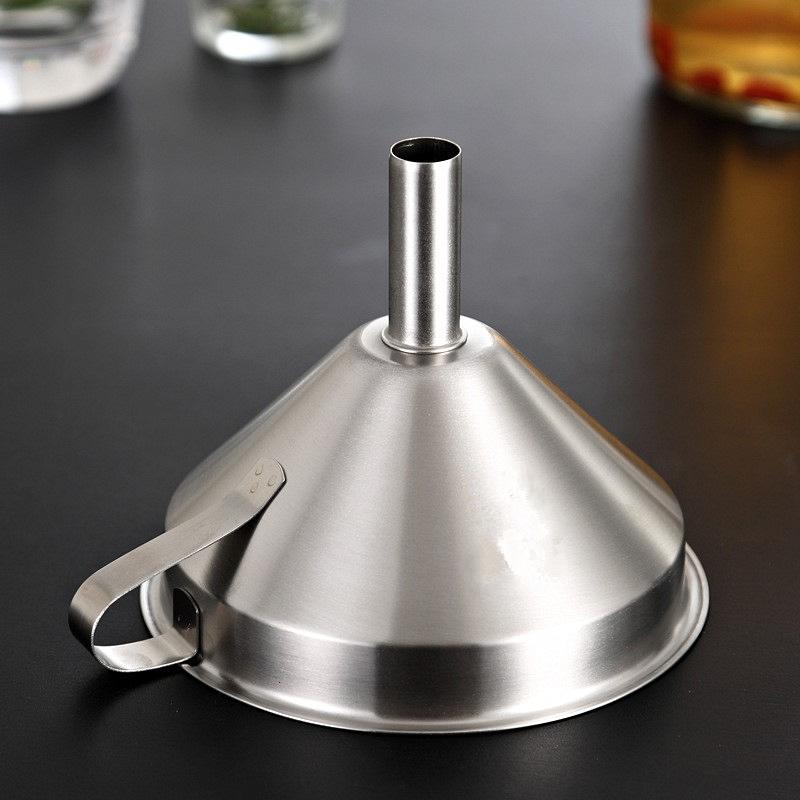 304 Stainless Steel Funnel with Slag Filter Detachable Kitchens Accessories Oil Wine Sub-funnel Mesh Colander Cooking Tools