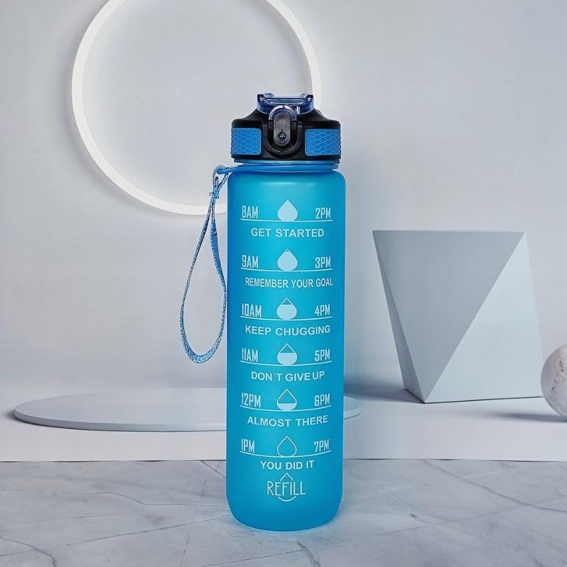 1L Sports Water Bottle Gym Travel Drinking Leakproof Bottle With Straw BPA-Free