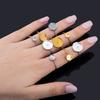 10 stuks Verstelbare Open Vingerring Setting Roestvrij Staal 4mm 8mm 12mm Ronde Lege Ring Basis Setting Cabochon DIY Sieraden Maken