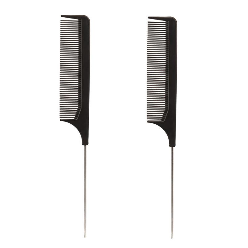 1 Professional Pointed Tail Comb Hair Salon Stainless Steel Comb Anti-static Dyeing Comb Styling Tool Special for Real Hair Wigs