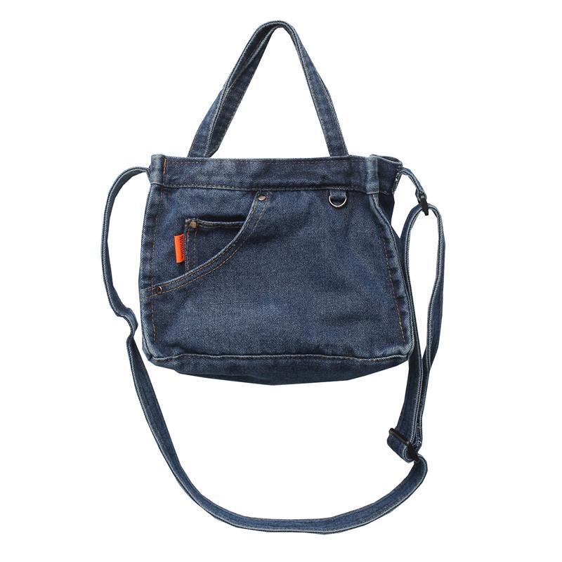 Umhängetasche für Damen, Japan und Südkorea, exquisite Tasche aus gewaschenem Denim, Ins, künstlerischer Stil, Persönlichkeit, Kreativität, tragbare Tasche, Umhängetasche