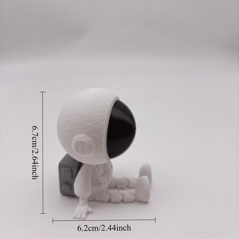 3D Printed Astronaut Alien Statue Ornaments, Unique Space Science Fiction Designed Movable Aliens, Astronaut Party Decorations