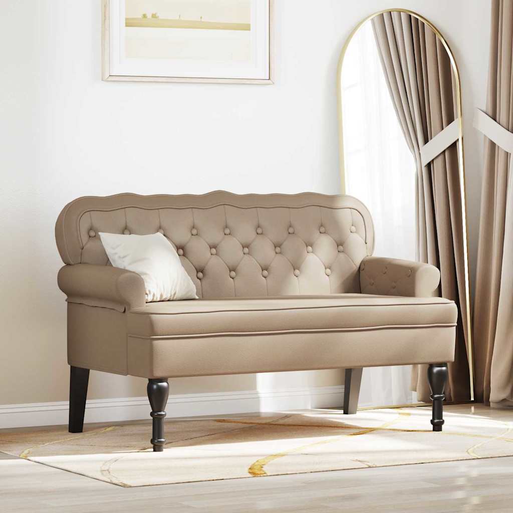 Chesterfield Bank in Cappuccino 119,5 x 64,5 x 75 cm Kunstleder