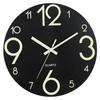 Wood Grain Luminous Wall Clock Fashion Quartz Wall Clock Silent Digital Clock  Wall Decor