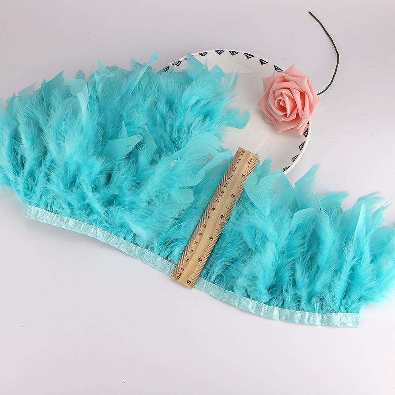 High-Quality Turkey Feather Edging, Colored Feathers, Fire Feather Edging For Weddings