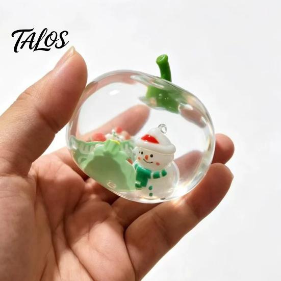 Cute Christmas Home Decoration Apple Squeeze Toy, Santa & Snowman Fidget TPR Material Stress Reliever Creative Relief Party Favors for Kids