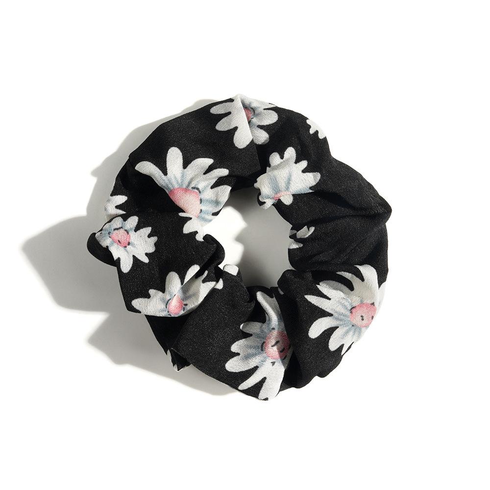 Leopard Print Hair Band Bohemian Large Intestine Band Small Fresh Commuter Rubber Band Flower Print Head Band Head Rope