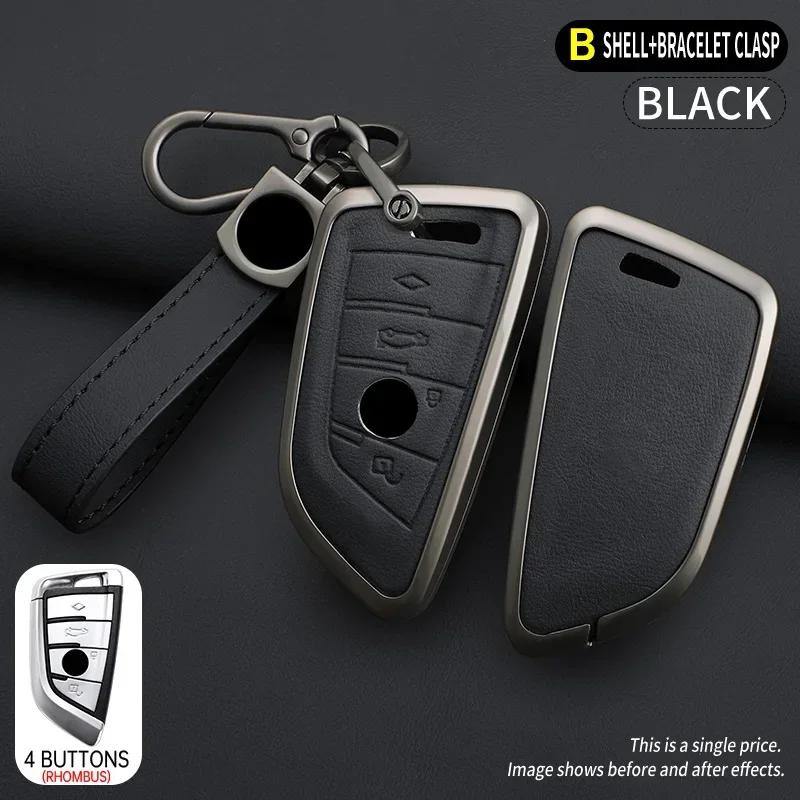 Interior Mouldings Fashion alloy Car Key Cover Case Shell For BMW X1X3 X5 X6 X7 1 3 5 6 Series G20 G30 G11 F15 F16 G01 G02 F48 K