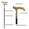 Golden Horse Handle Luxury Pattern Walking Stick Party Fashion Elegant Walking Stick Decorative Cospaly Cane Knob Crosier 90cm