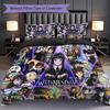 1PC Wednesday pattern Bedding Quilt Set Quilt Cover Pillowcase Home Decoration Birthday Gift (1 * duvet cover + 2 * pillowcase, without core)