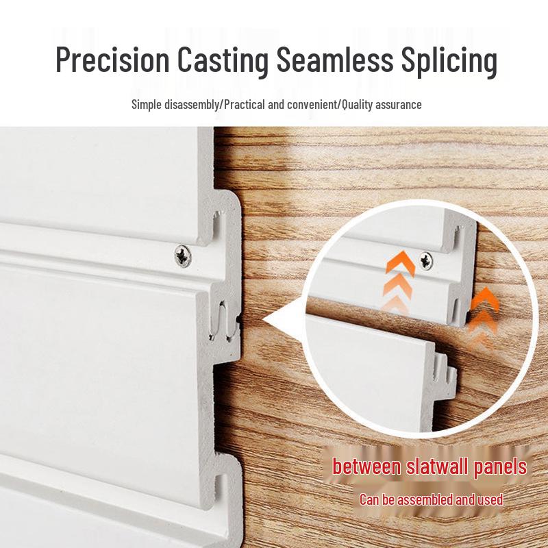 PVC Slotted Panel Display Stand for Mobile Accessories & Jewelry with Hooks