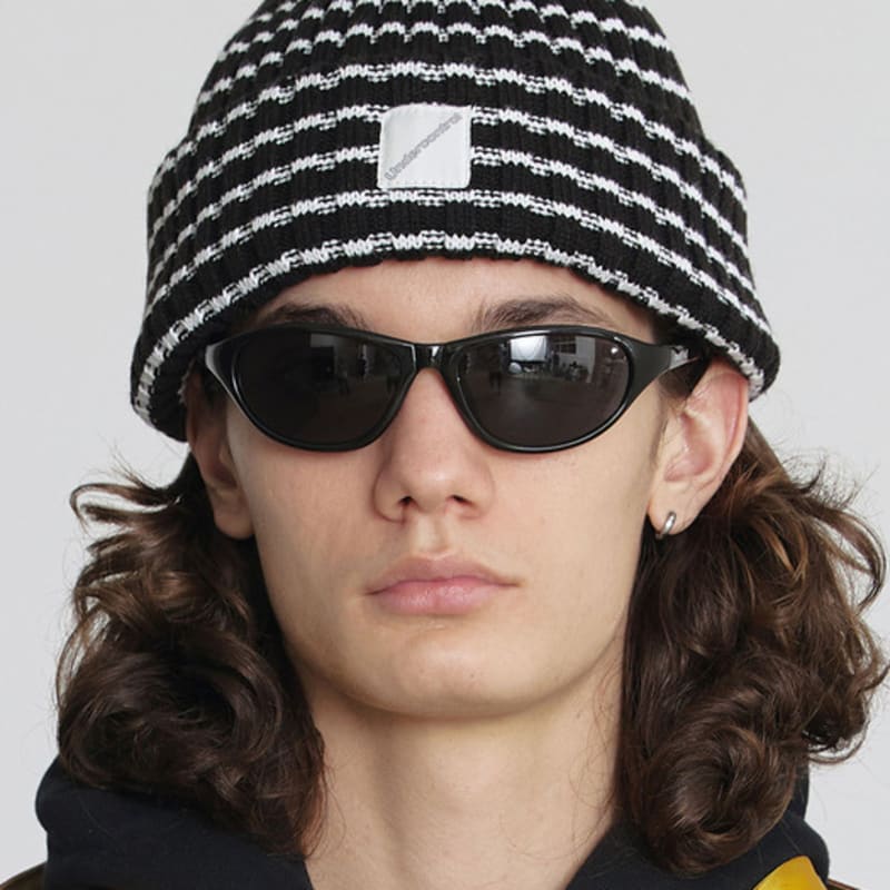 UNDERCONTROL BEANIE / PIN STRIPE / BLACK