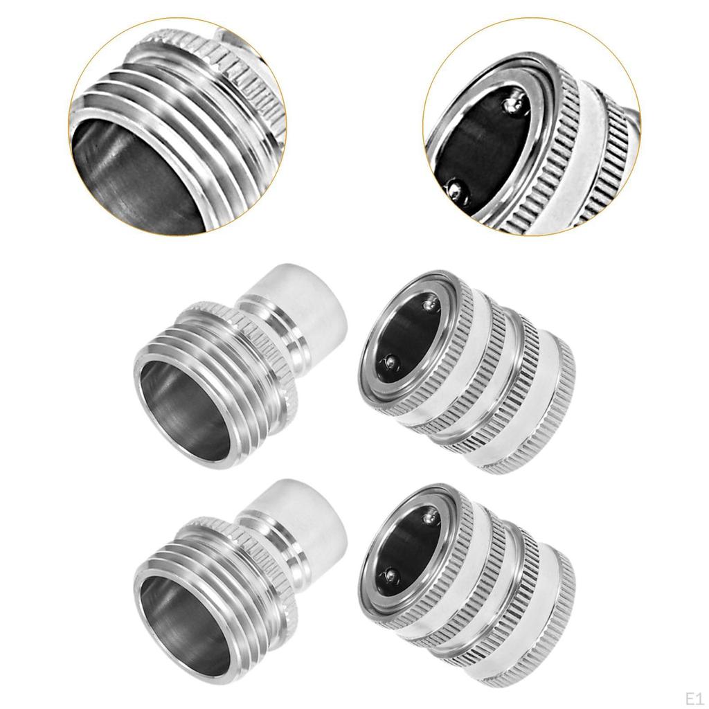 4 Pack 3/4 Inch Pressure Washer Quick Connect Garden Hose Adapters, Easy Installation, Directly
