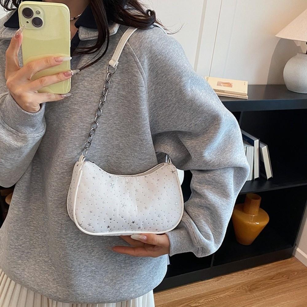 Fashion Lightweight Shoulder Bag Large Capacity with Chain Crossbody Purse Women Handbag