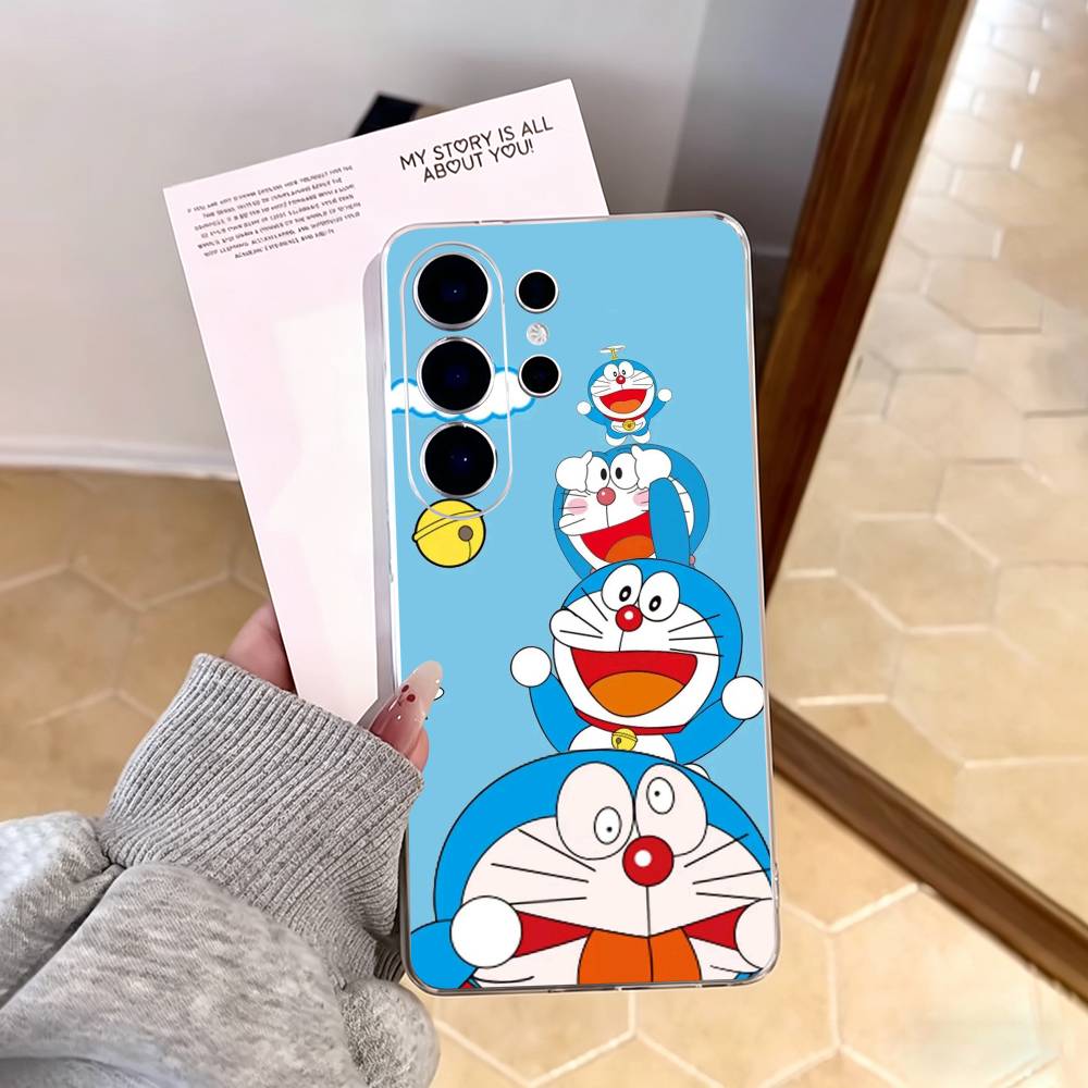 Cute Cartoon D-Doraemon  Phone Case For Samsung S25,S24,S21,S22,S23,S30,Ultra,S20,Plus,Fe,Note,10,9,5G Transparent Cover