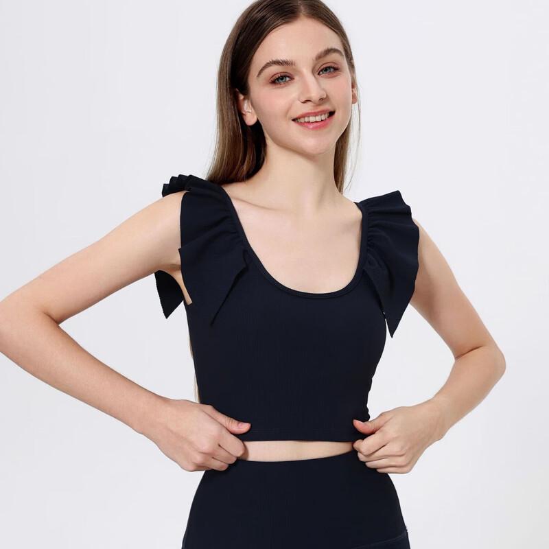 WEZHO Women s Yoga  Fitness Top with Lace Sleeves