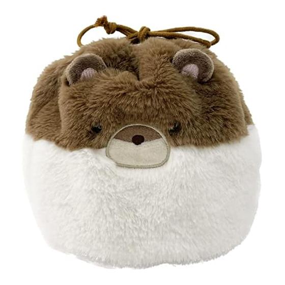 [Stream] Drawstring Pouch Bag Drawstring Bag Otter Accessory Holder Fluffy Stuffed Toy Cute Fluffy Animal TY012-C