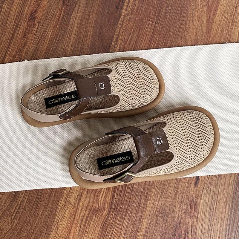 Retro Woman Shoes Casual Female Sneakers Clogs Platform Flats Modis All-Match Creepers Summer Cross Dress 2025 New Mary Janes Ru