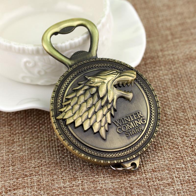 Classic Movie Dragon Shape Keychain Wolf Head Pendant Fashion Trend Bottle Opener Keyring for Fan Collectible Accessories